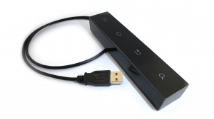 大手通信事業社様の依頼で製作致しました。４つのタッチスイッチを持ったUSB入力機器です。